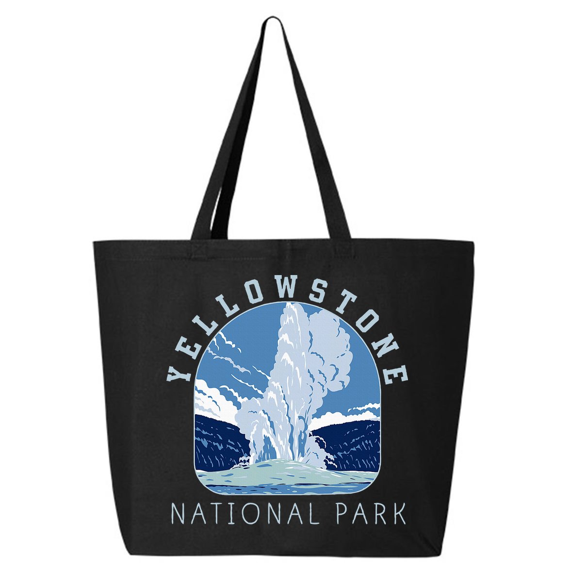 Yellowstone National Park Retro Vintage Old Faithful 25L Jumbo Tote
