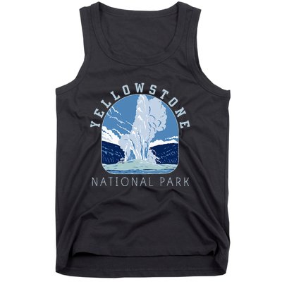 Yellowstone National Park Retro Vintage Old Faithful Tank Top