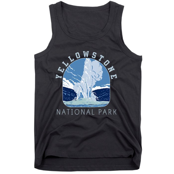 Yellowstone National Park Retro Vintage Old Faithful Tank Top