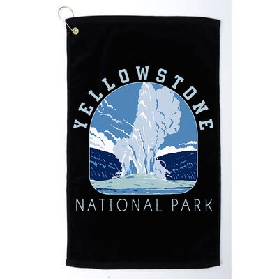Yellowstone National Park Retro Vintage Old Faithful Golf Towel
