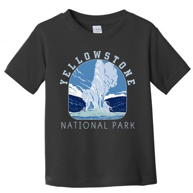 Yellowstone National Park Retro Vintage Old Faithful Toddler T-Shirt