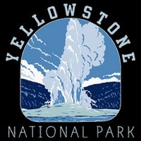 Yellowstone National Park Retro Vintage Old Faithful Kids T-Shirt