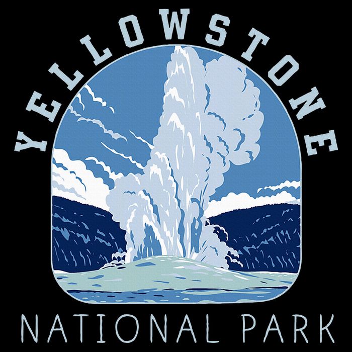 Yellowstone National Park Retro Vintage Old Faithful Kids T-Shirt