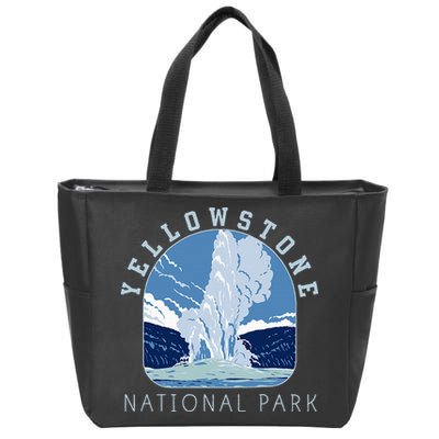 Yellowstone National Park Retro Vintage Old Faithful Zip Tote Bag