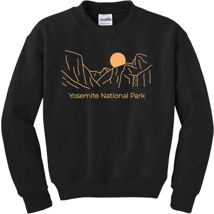 Yosemite National Park Skyline Kids Sweatshirt