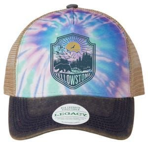 Yellowstone National Park Bear Nature Hiking Outdoors Legacy Tie Dye Trucker Hat