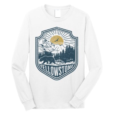 Yellowstone National Park Bear Nature Hiking Outdoors Long Sleeve Shirt