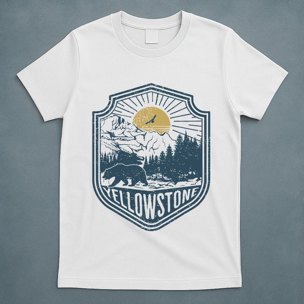 Yellowstone National Park Bear Nature Hiking Outdoors T-Shirt