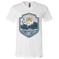 Yellowstone National Park Bear Nature Hiking Outdoors V-Neck T-Shirt