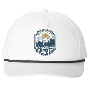 Yellowstone National Park Bear Nature Hiking Outdoors Snapback Five-Panel Rope Hat