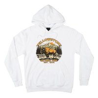 Yellowstone National Park Bison Buffalo Fluffy Cow Vintage Hoodie