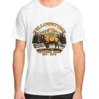 Yellowstone National Park Bison Buffalo Fluffy Cow Vintage Adult ChromaSoft Performance T-Shirt