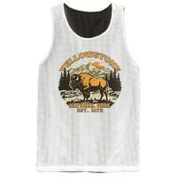 Yellowstone National Park Bison Buffalo Fluffy Cow Vintage Mesh Reversible Basketball Jersey Tank