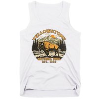 Yellowstone National Park Bison Buffalo Fluffy Cow Vintage Tank Top