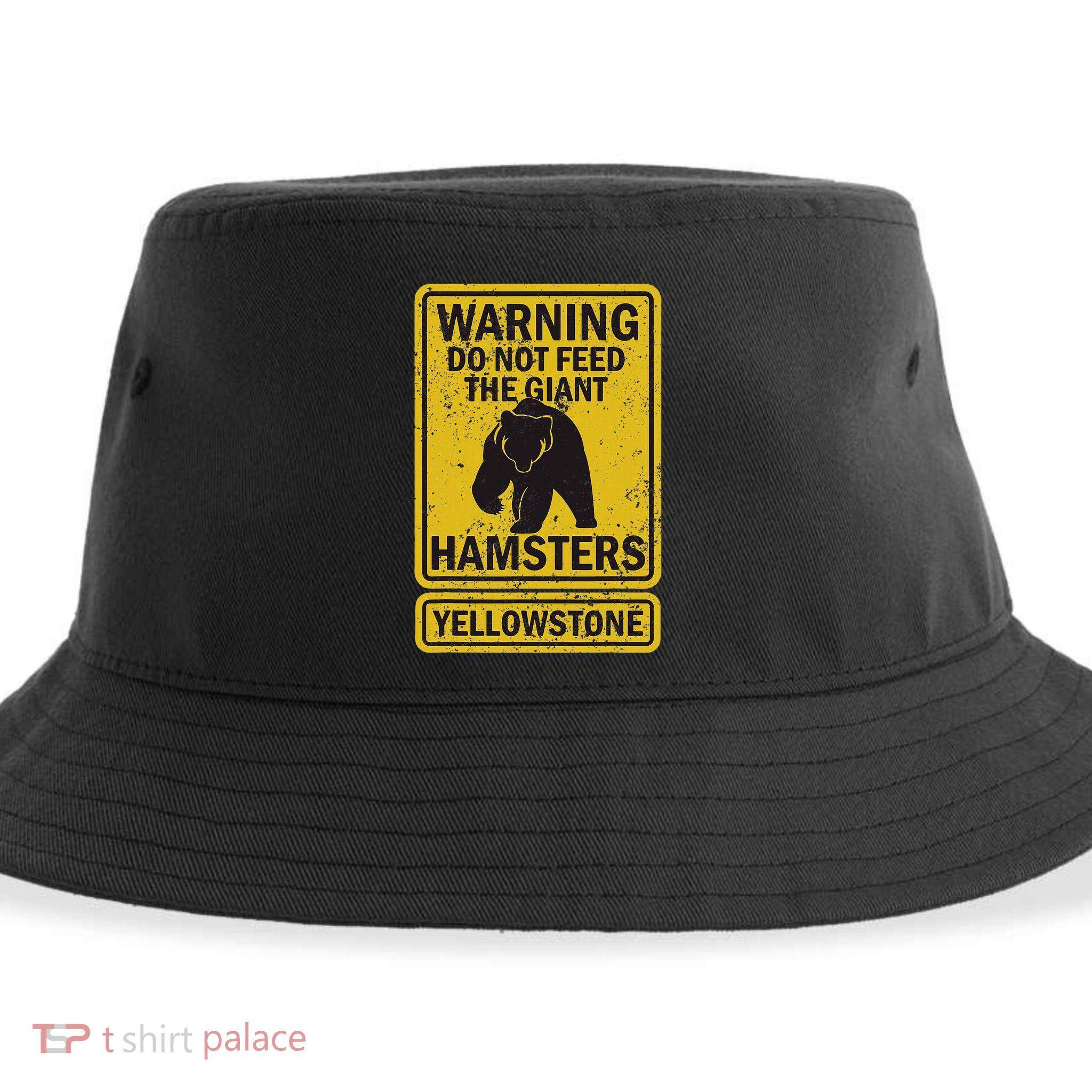 Yellowstone National Park Grizzly Brown Bear Souvenir Sustainable Bucket Hat