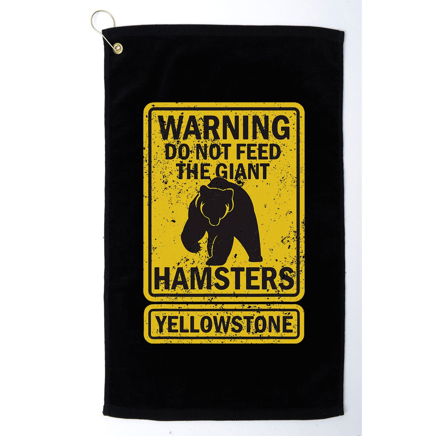 Yellowstone National Park Grizzly Brown Bear Souvenir Golf Towel
