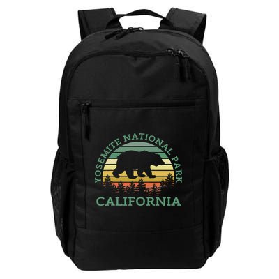 Yosemite National Park California Bear Nature Outdoors Retro Backpack
