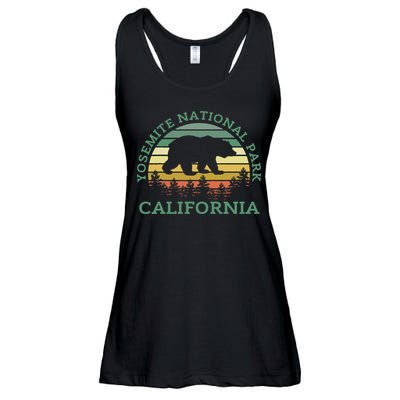 Yosemite National Park California Bear Nature Outdoors Retro Ladies Essential Flowy Tank