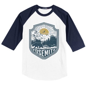 Yosemite National Park California Nature Hiking Outdoors Baseball Sleeve Shirt