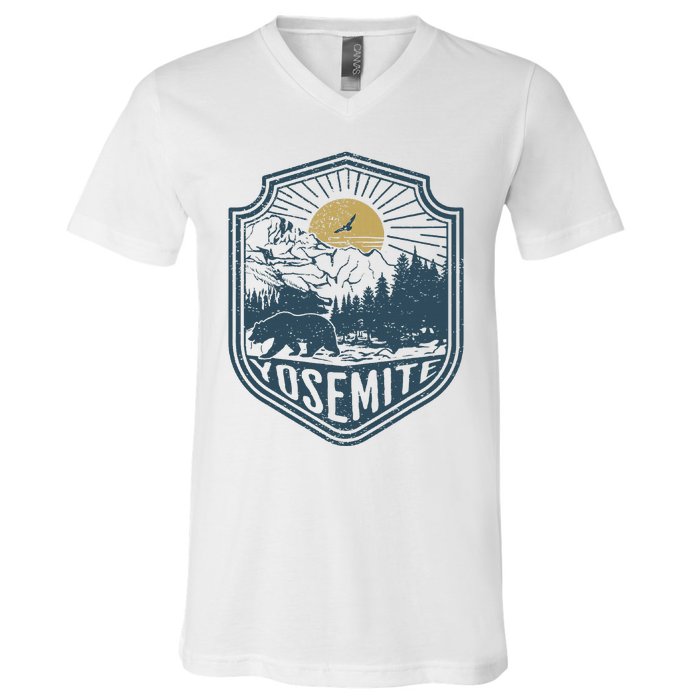 Yosemite National Park California Nature Hiking Outdoors V-Neck T-Shirt