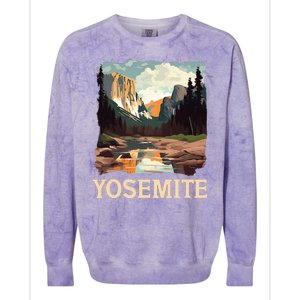 Yosemite National Park Adventure Hiking Nature Design Colorblast Crewneck Sweatshirt