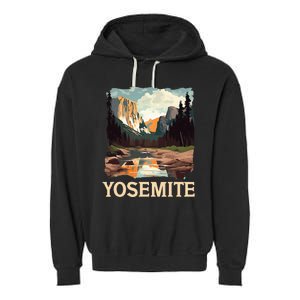 Yosemite National Park Adventure Hiking Nature Design Garment-Dyed Fleece Hoodie