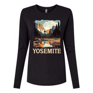 Yosemite National Park Adventure Hiking Nature Design Womens Cotton Relaxed Long Sleeve T-Shirt