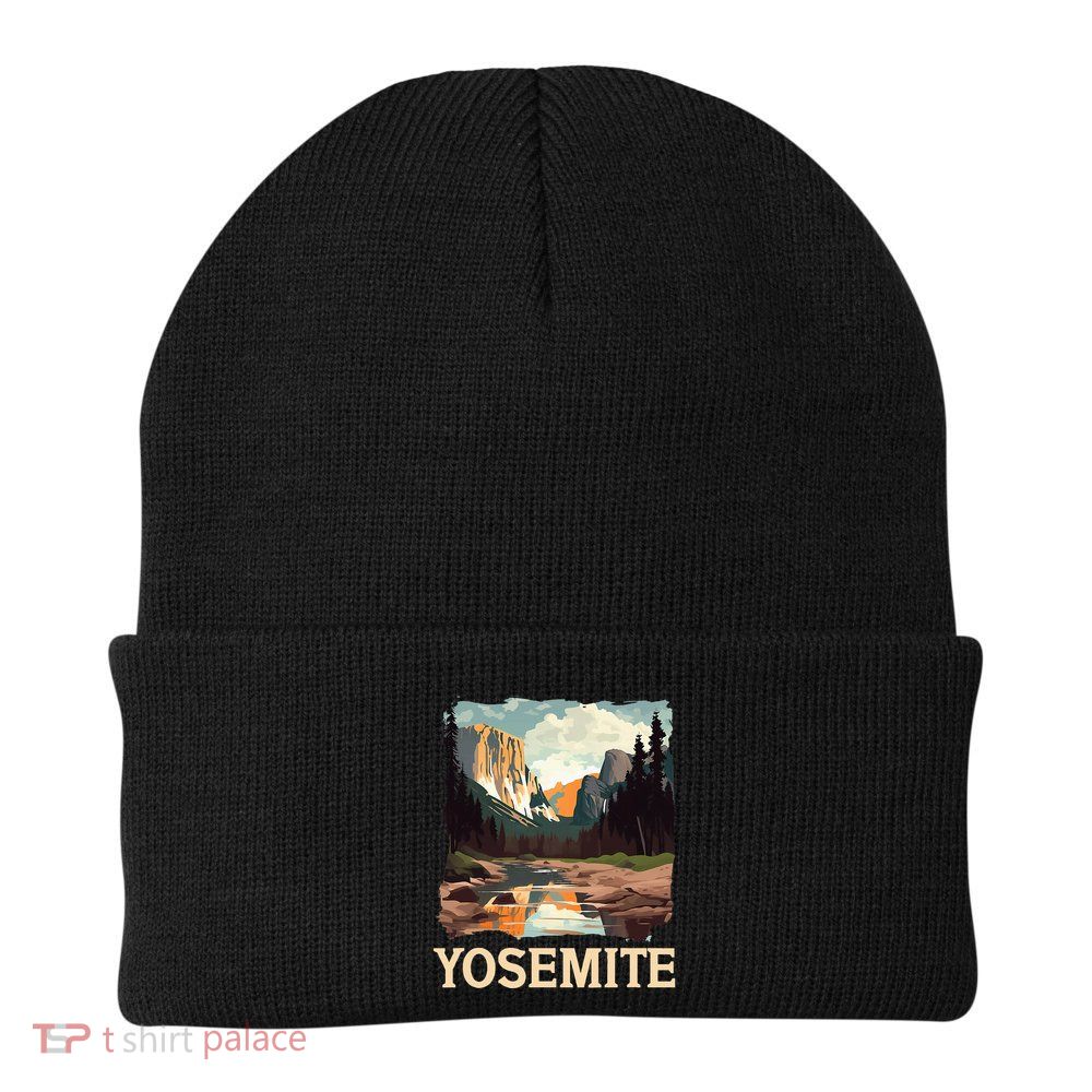 Yosemite National Park Adventure Hiking Nature Design Knit Cap Winter Beanie