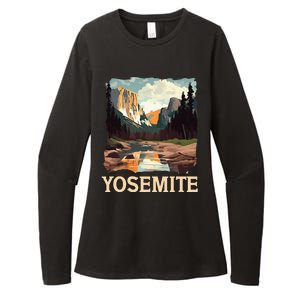 Yosemite National Park Adventure Hiking Nature Design Womens CVC Long Sleeve Shirt