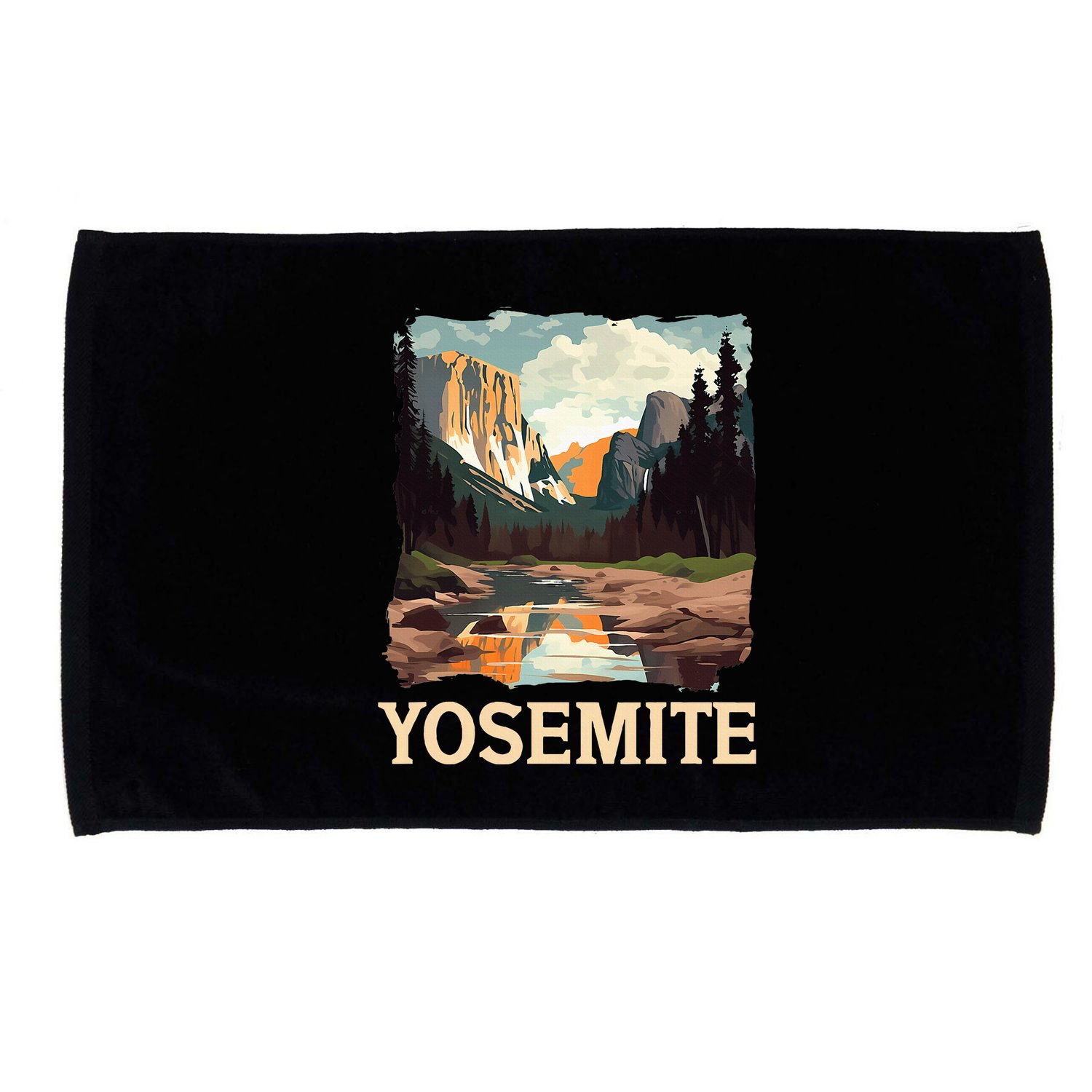 Yosemite National Park Adventure Hiking Nature Design Microfiber Hand Towel