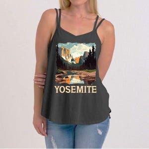 Yosemite National Park Adventure Hiking Nature Design Women's Strappy Tank