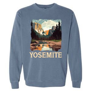 Yosemite National Park Adventure Hiking Nature Design Garment-Dyed Sweatshirt