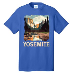 Yosemite National Park Adventure Hiking Nature Design Tall T-Shirt