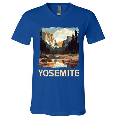 Yosemite National Park Adventure Hiking Nature Design V-Neck T-Shirt