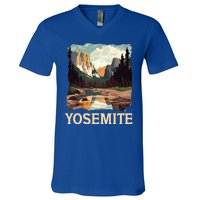 Yosemite National Park Adventure Hiking Nature Design V-Neck T-Shirt