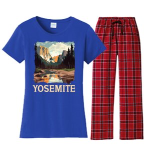 Yosemite National Park Adventure Hiking Nature Design Women's Flannel Pajama Set