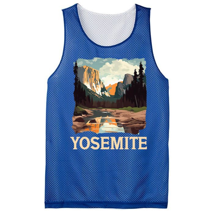 Yosemite National Park Adventure Hiking Nature Design Mesh Reversible Basketball Jersey Tank