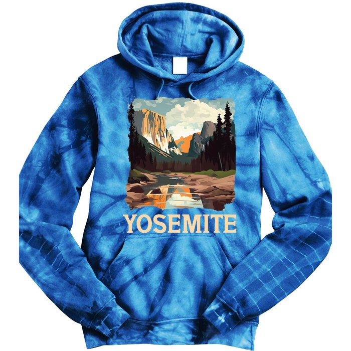 Yosemite National Park Adventure Hiking Nature Design Tie Dye Hoodie