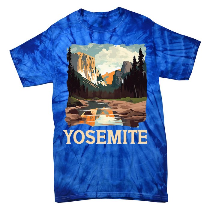 Yosemite National Park Adventure Hiking Nature Design Tie-Dye T-Shirt