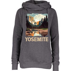 Yosemite National Park Adventure Hiking Nature Design Womens Funnel Neck Pullover Hood