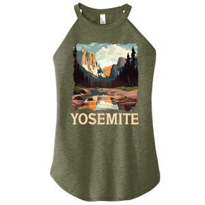 Yosemite National Park Adventure Hiking Nature Design Women's Perfect Tri Rocker Tank