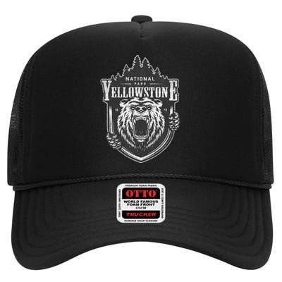 Yellowstone National Park Merchandise Yellowstone Souvenir High Crown Mesh Back Trucker Hat