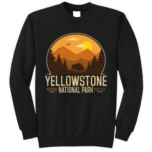 Yellowstone National Park Adventure Retro Hiking Sweatshirt