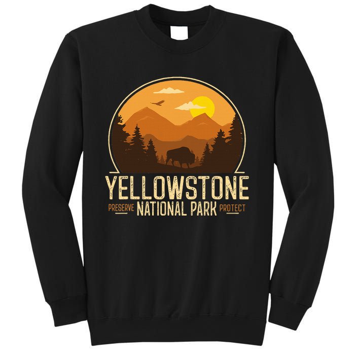 Yellowstone National Park Adventure Retro Hiking Sweatshirt