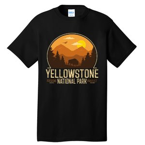 Yellowstone National Park Adventure Retro Hiking Tall T-Shirt