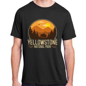 Yellowstone National Park Adventure Retro Hiking Adult ChromaSoft Performance T-Shirt