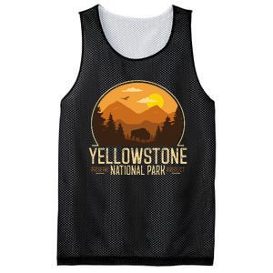 Yellowstone National Park Adventure Retro Hiking Mesh Reversible Basketball Jersey Tank