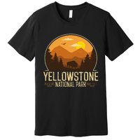 Yellowstone National Park Adventure Retro Hiking Premium T-Shirt