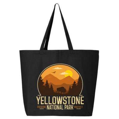 Yellowstone National Park Adventure Retro Hiking 25L Jumbo Tote