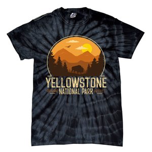 Yellowstone National Park Adventure Retro Hiking Tie-Dye T-Shirt